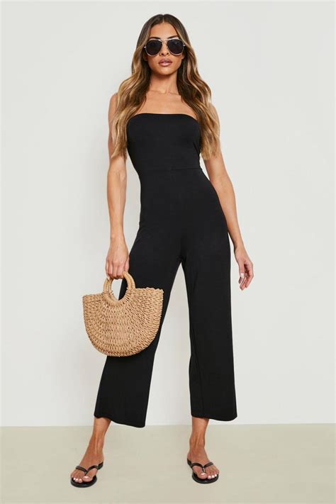 Bandeau Culotte Jumpsuit Boohoo Uk