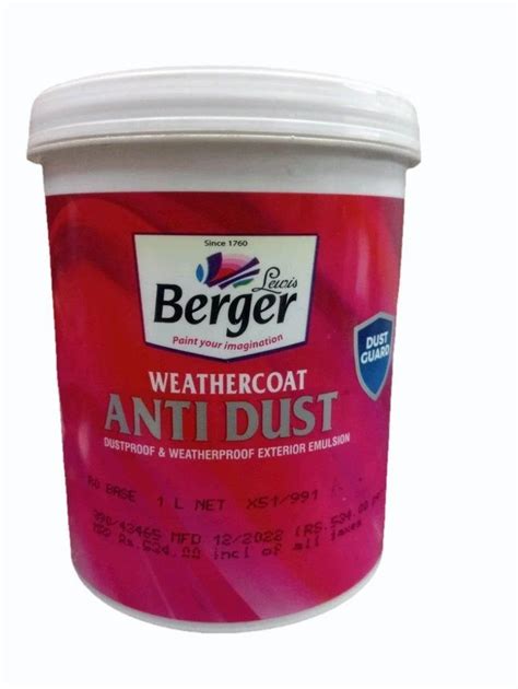 Berger Weathercoat Anti Dust Emulsion Paints Ltr At Rs Bucket In