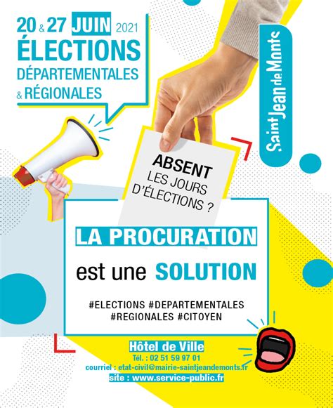 Élections la procuration est une solution Le premier tour des