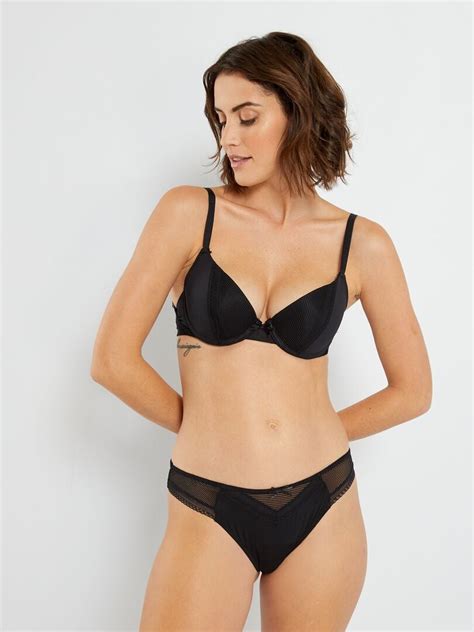 Braguita Brasile A De Microfibra Calada Envie De Lingerie Negro