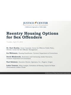 Reentry Housing Options For Sex Offenders Csg Justice Reentry Housing Options For Sex
