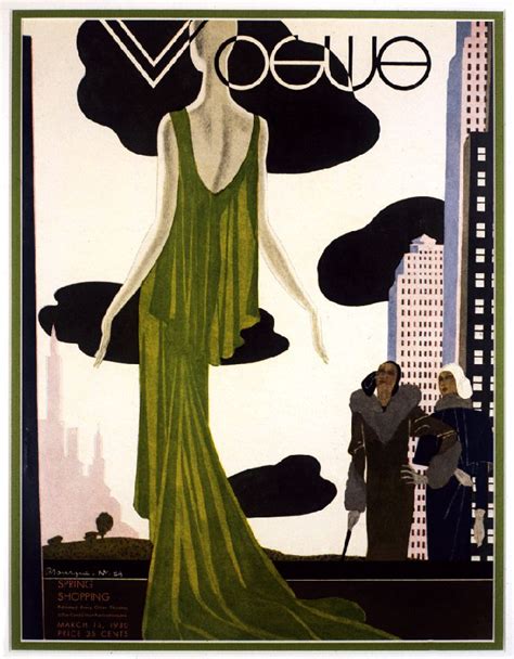 Vogue Art Deco Fashion Formal 1930s Magazine Cover Art Poster Print