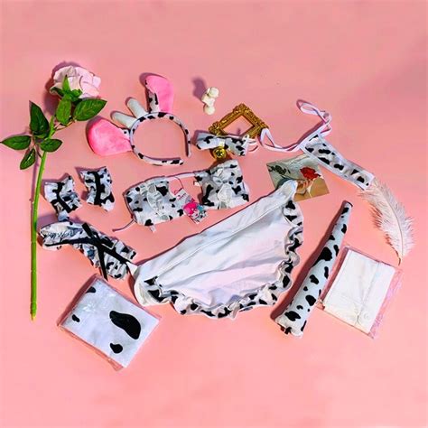 Sexy Cow Cosplay Girl Tankini Bikini Anime Bra Servant Swimsuit And Panties On Storenvy