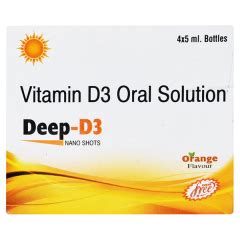 Buy Deep D Nano Shot Orange Flavour Sugar Free Oral Solution Ml