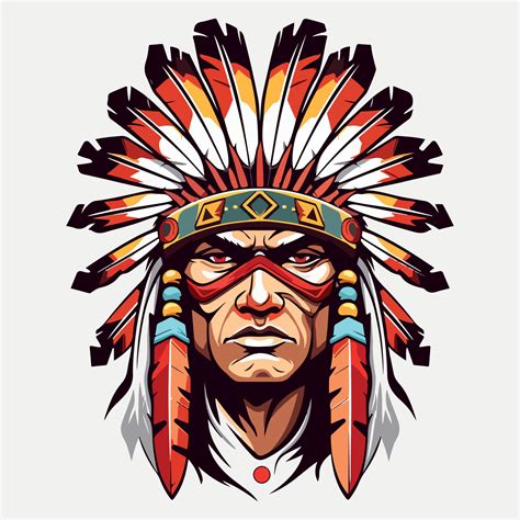 Apache Indian Warrior Head Logo Mascot Vector Illustration 27576730