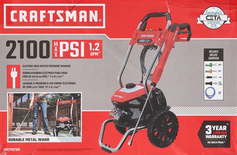 Craftsman High Power Electric Pressure Washer 2100 Psi Cmepw2100