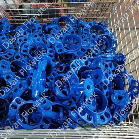 Aluminum Handle Operated Gate Valve Ductile Cast Iron Ggg50 Wafer Lug