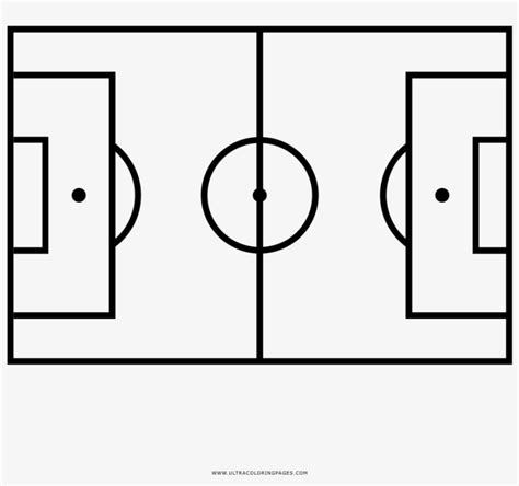 Soccer Field Coloring Page - Cancha De Futbol Para Colorear PNG Image ...