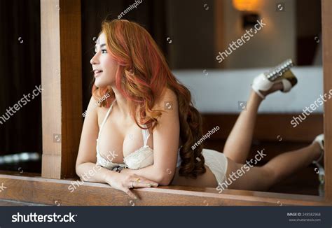 Sexy Woman Lingerie Lying On Floor Stock Photo Shutterstock