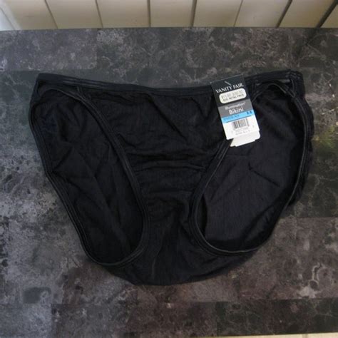 Vanity Fair Intimates Sleepwear Nwt Vanity Fair Black Illumination Bikini Panties S