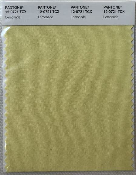 Pantone Tcx Cotton Swatch Card 12 0721 Tcx Lemonade