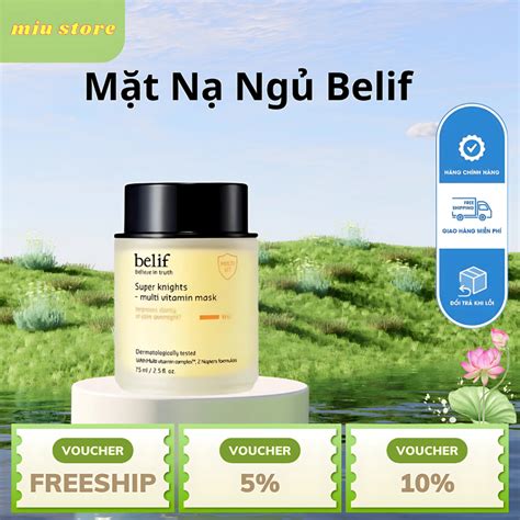 mat na ngu belif super knight multi vitamin mask phuc hoi da cap