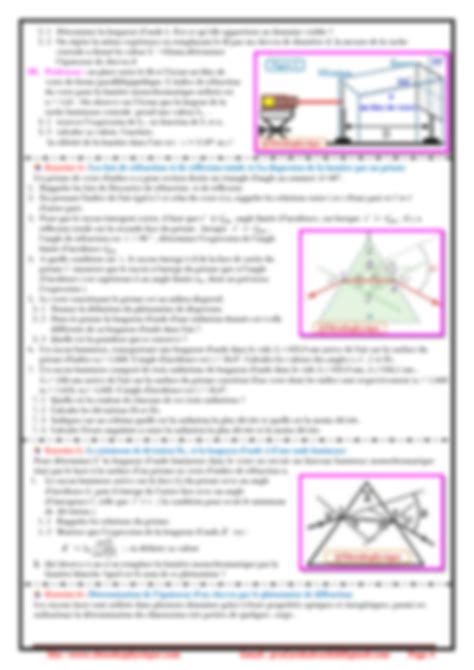 SOLUTION S Rie D Exercices 3 Propagation D Une Onde Lumineuse 2bac