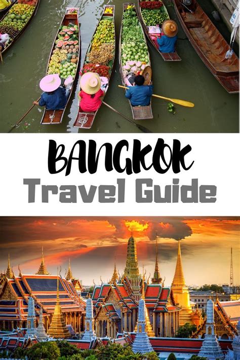 Boats With People In Them And The Words Bangkok Travel Guide Overlayed