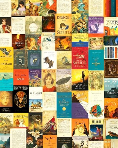 Premium Photo Favorite Books Collage Template Design