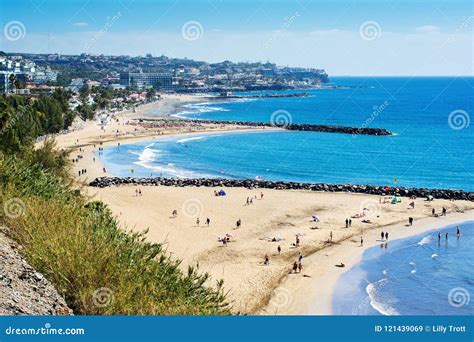 Playa Del Ingles Gran Canaria Redaktionelles Stockbild Bild Von Ansicht Sand 121439069