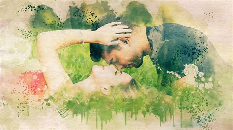 watercolor paintings  couples