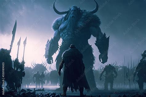 fantasy giant monster in concept Norse Mythology Stock Illustration ...