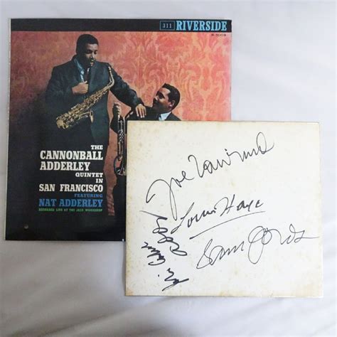 【やや傷や汚れあり】17112346【国内盤ペラジャケ直筆サイン色紙mono】cannonball Adderley Quintet