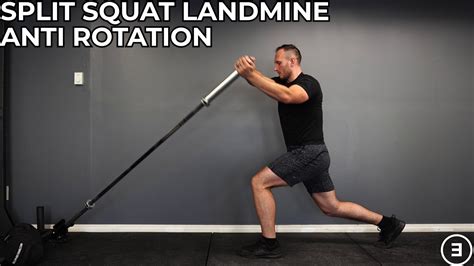 Split Squat Landmine Anti Rotation Youtube