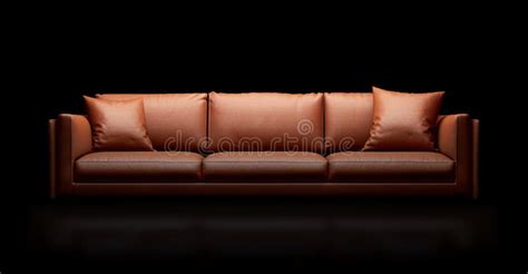 Brown Leather Upholstery Sofa Background Decoration Stock Illustrations