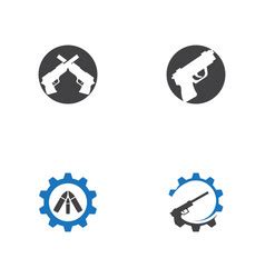 Realistic weapons uzi automatic gun 3d military Vector Image