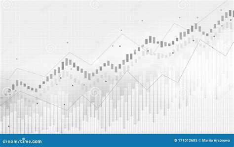 Abstract Financial Chart With Uptrend Line Graph In Stock Market On