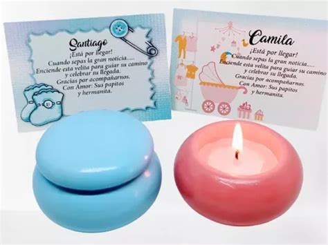 Velitas Recuerdo Baby Shower Tarjeta Y Bolsita Cuotas Sin Inter S