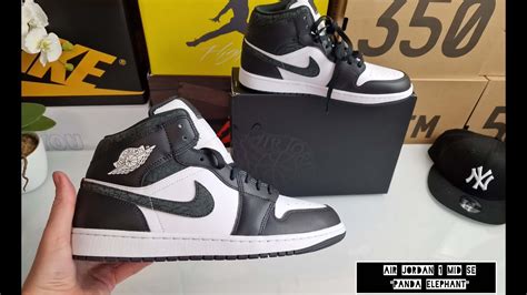 Air Jordan Mid Se Panda Elephant On Feet And Check Nice