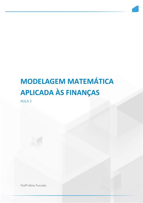 Matematica Modelagem Matemtica Aplicada S Finanas