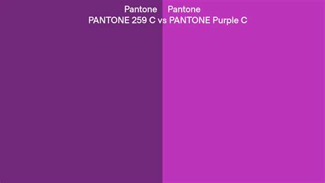 Pantone 259 C Vs Pantone Purple C Side By Side Comparison