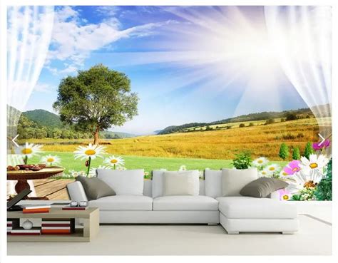 3d Photo Wallpaper Custom 3d Wall Mural Wallpaper Rural Pastoral Landscape Tv Sofa Background