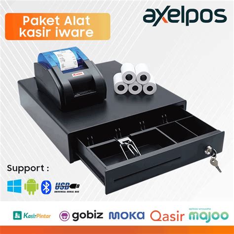 PAKET ALAT KASIR ANDROID PRINTER BLUETOOTH CASH DRAWER 5 KERTAS