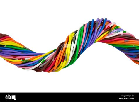color wires isolated  white stock photo alamy