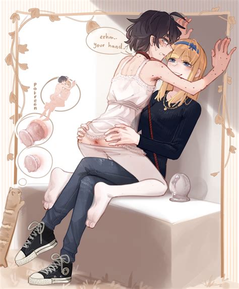 Blind Girl And Blonde Girl Original Drawn By Popopoka Danbooru