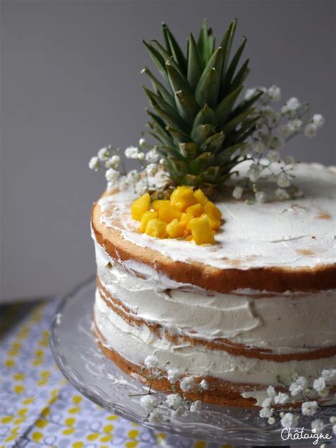 Naked cake mangue ananas gâteau d anniversaire Blog de Châtaigne