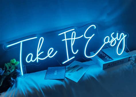 electric blue neon signs   aesthetic trendy sign