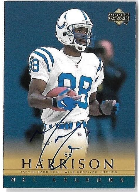 MARVIN HARRISON 2000 UPPER DECK LEGENDS GOLD AUTO AUTOGRAPH CARD 25 25