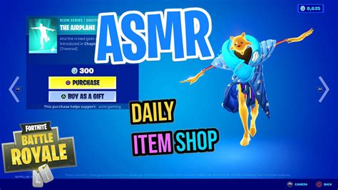 Asmr Fortnite New The Airplane Emote Daily Item Shop 🎮🎧 Relaxing Whispering 😴💤 Youtube