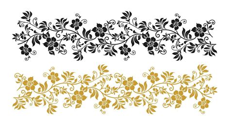 flower border vector  vector graphicsfree pictures simple