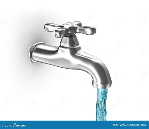 Water Tap With Running Water Stock Photography Image 29168092