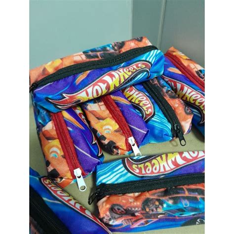 Estojo Escolar Hot Wheels Ziper Shopee Brasil