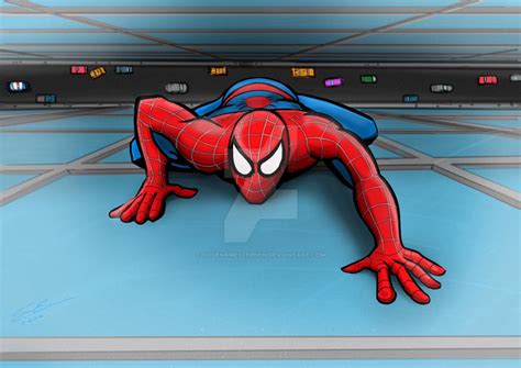 spider man wall crawl  codenamestephen  deviantart