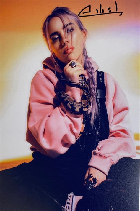 Autograph Signed Billie Eilish Photo Coa Etsy