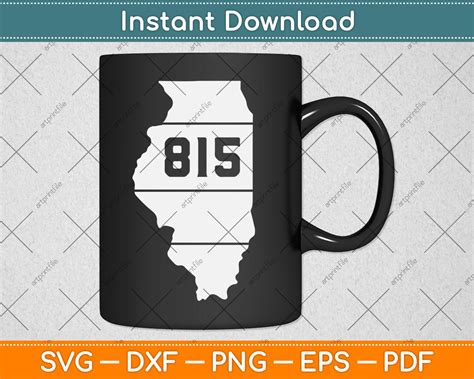 illinois retro local map heart area code  svg digital cutting file