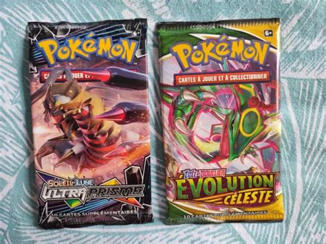 2 BOOSTER POKÉMON Évolution Céleste Ultra Prisme Rayquaza Giratina Neuf