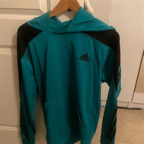 Green Adidas Hoodie Barely Worn But Still In Depop
