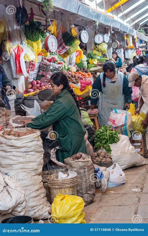 Market In Cusco Peru Editorial Stock Photo Image Of Scene 57110848