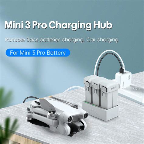 Batteriladdare för DJI Mini 3 Pro Tvåvägsladdningshubb Kompatibel med ...