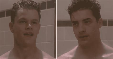 Brendan Fraser Reveals Why It Was Scary To Film Naked Shower Fight With Matt Damon In School